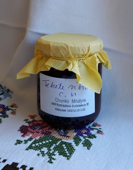 Fekete ribizli lekvár -cukorral -220ml