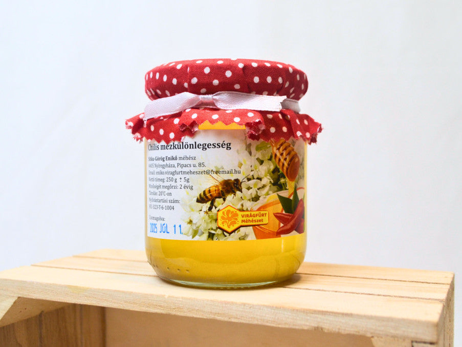 Virágfürt Méhészet -Chili ízesítésű akácméz -250g