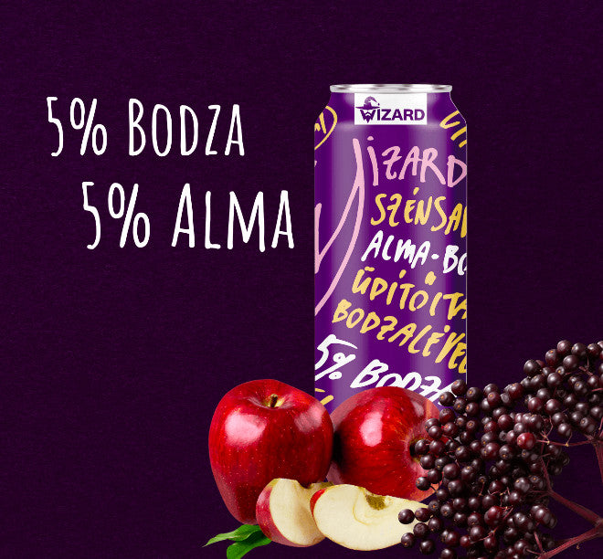 WIZARD 5% alma-bodza szénsavas üdítőital 250ml