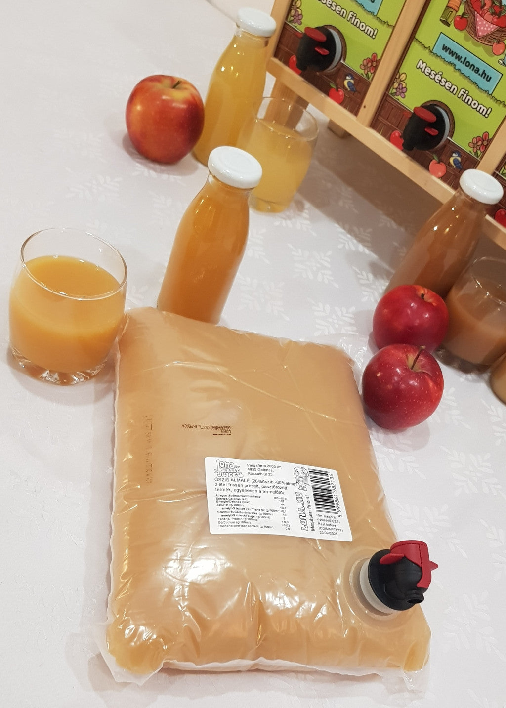 LONA - ŐSZI-Alma (20-80%) gyümölcslé -3 lit -zacskóban