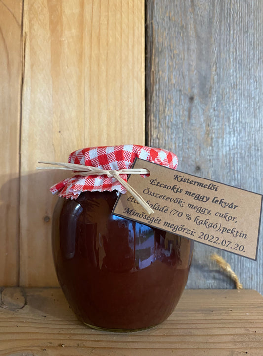 Étcsokoládés Meggylekvár -370 ml