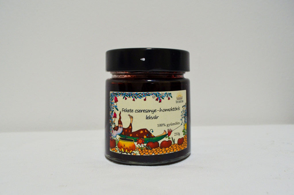 Töviskertem -Fekete cseresznye - homoktövis lekvár -210 g
