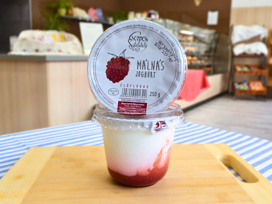 Cserpes Málnás joghurt -250g