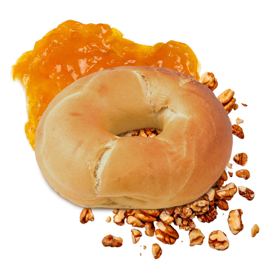 Diós-barackos töltött Bägel (vajas-édes tésztából)